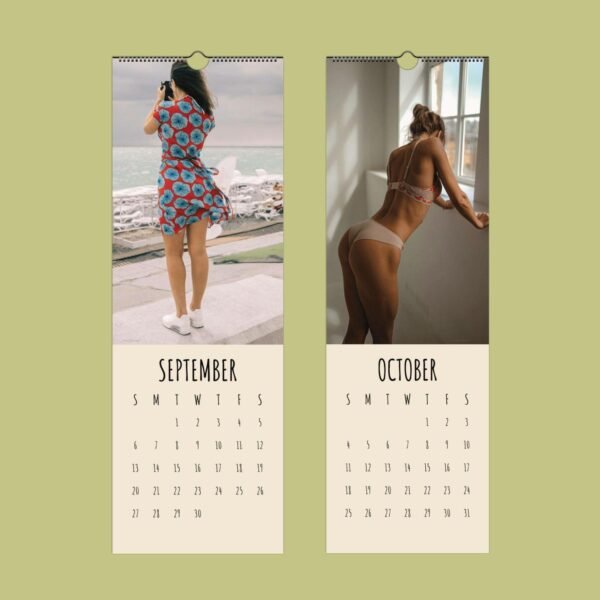 Calendar showing September and October with women images.