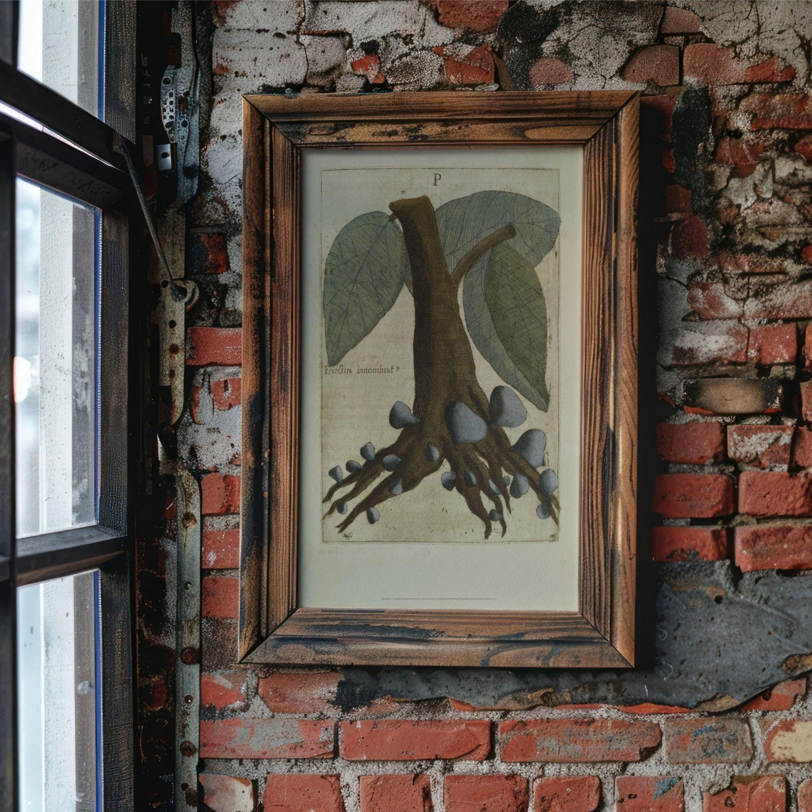 Unnamed Fruit by Michal Boym - Asian Fauna, Botanical Art, 17th century print, Framed - Image 4