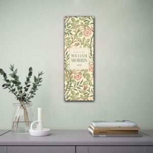 William Morris floral 2026 calendar on wall