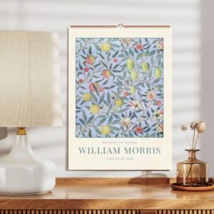 William Morris 2026 calendar with floral design.