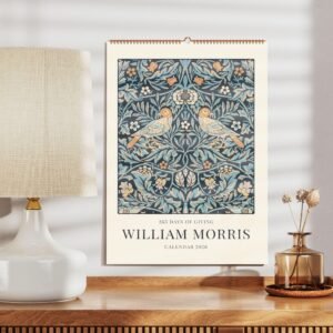 William Morris calendar 2026 with floral design