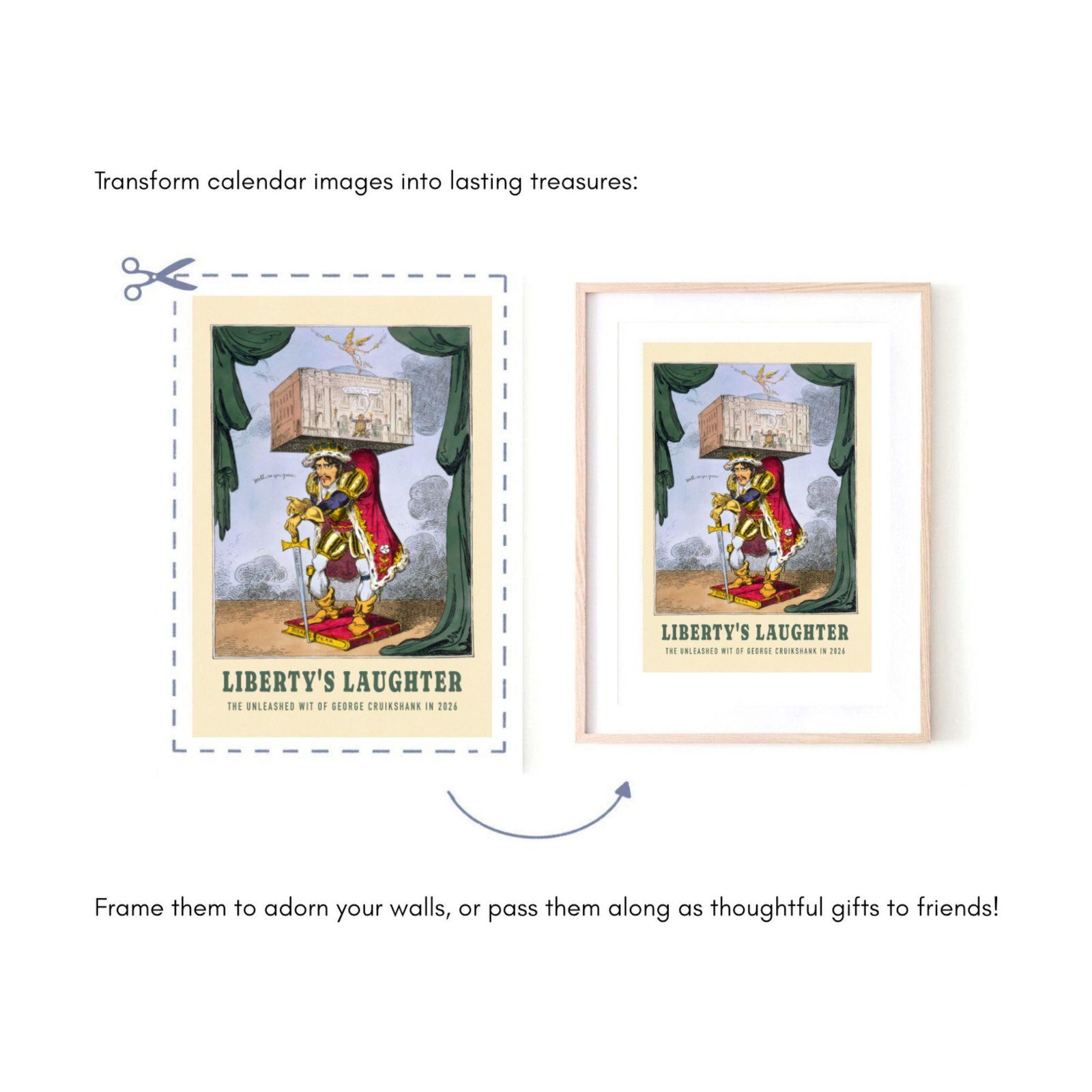 Transform calendar images into framed treasures.