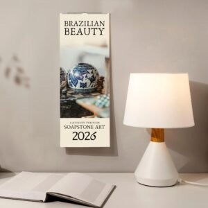 Brazilian Beauty 2026 calendar, soapstone art theme.