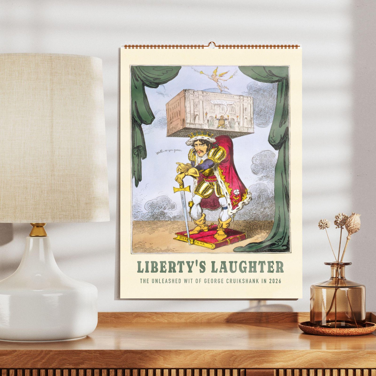 George Cruikshank Wall Calendar – British Artist, Classic Caricature