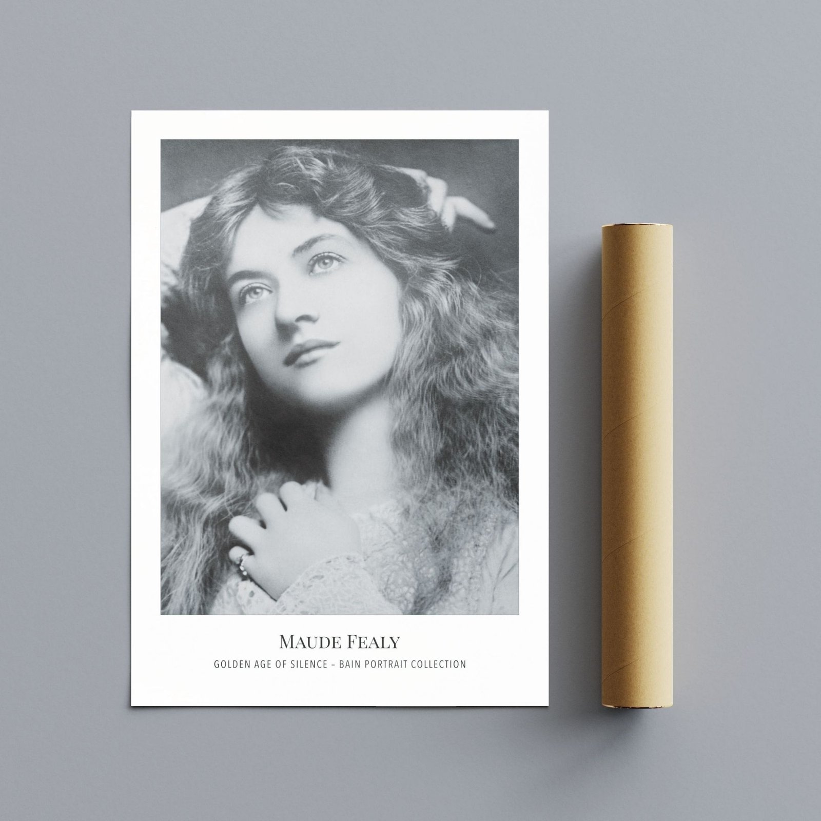 Vintage portrait of woman, nostalgic and elegant.