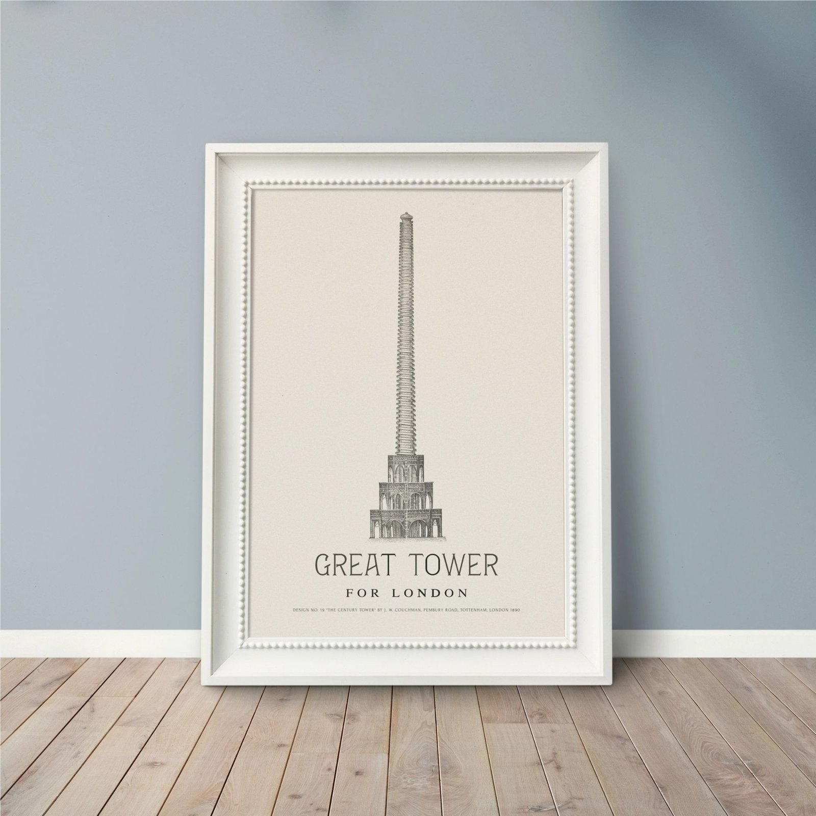 Framed design of proposed Great Tower for London.