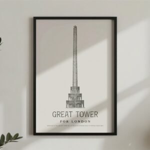 Illustration of proposed tower design for London.