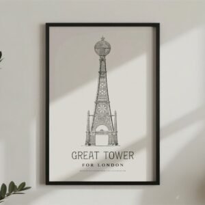 Great Tower for London poster illustration
