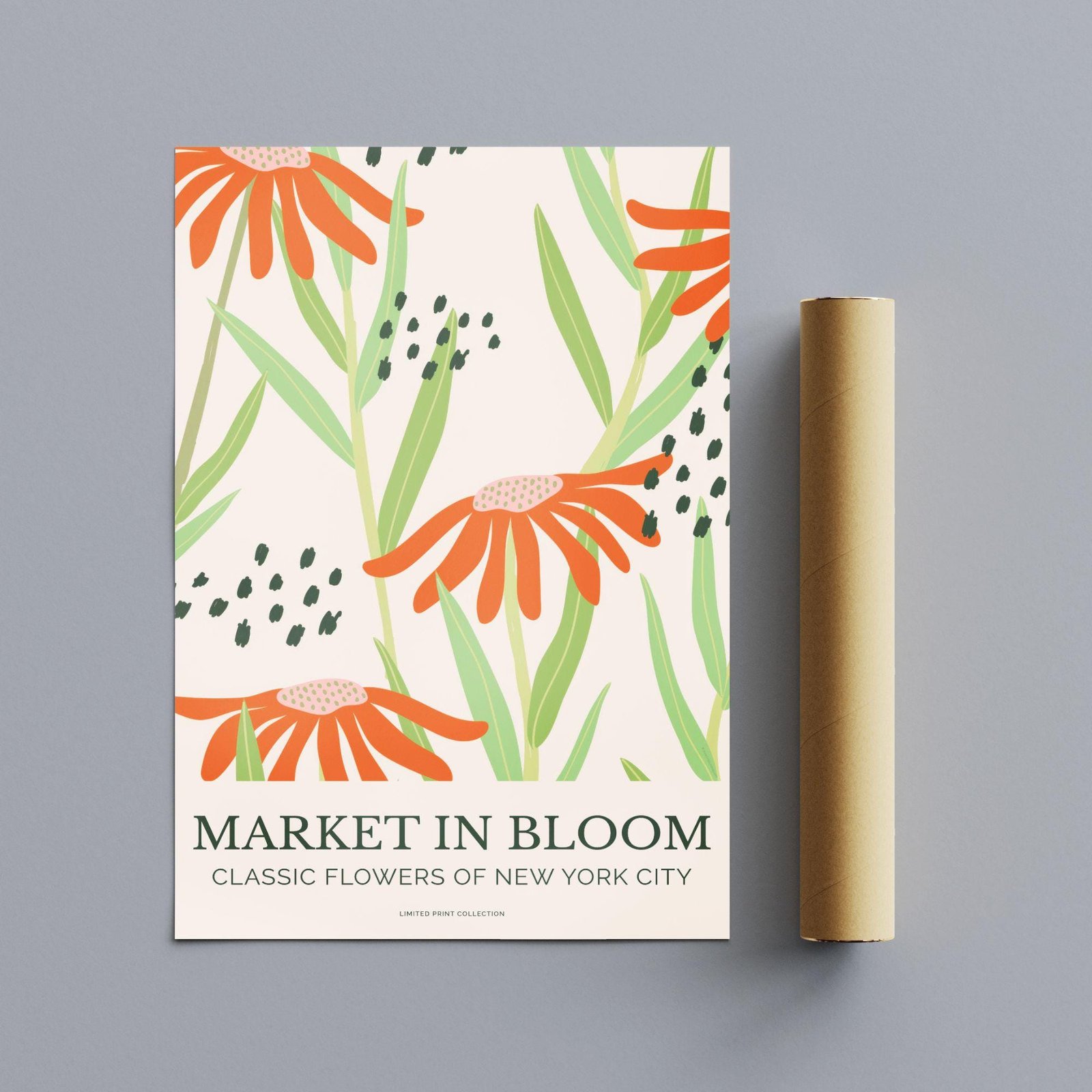 Floral poster: Market in Bloom, New York City