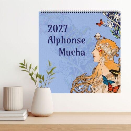 Alphonse Mucha Wall Calendar – Czech Artist, Art Nouveau Period, Semi-Gloss Paper