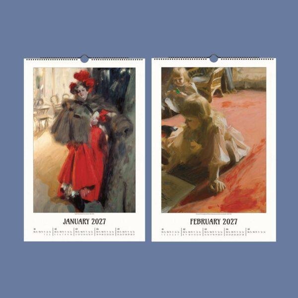 Anders Zorn Wall Calendar - Swedish Artists, Magical Realism, Semi-Glossy Paper