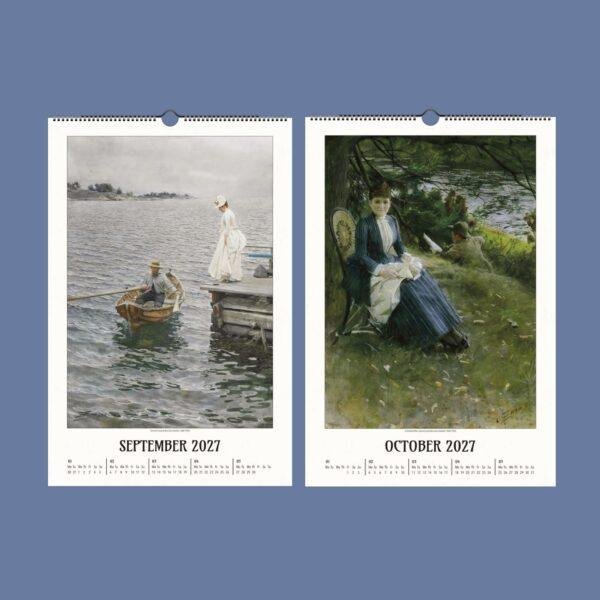 Anders Zorn Wall Calendar - Swedish Artists, Magical Realism, Semi-Glossy Paper