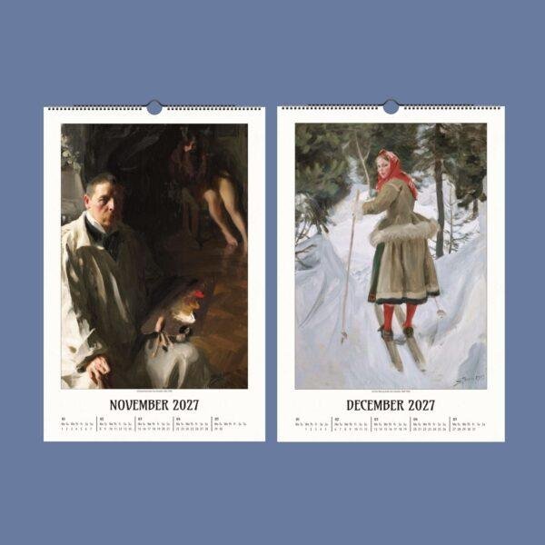 Anders Zorn Wall Calendar - Swedish Artists, Magical Realism, Semi-Glossy Paper