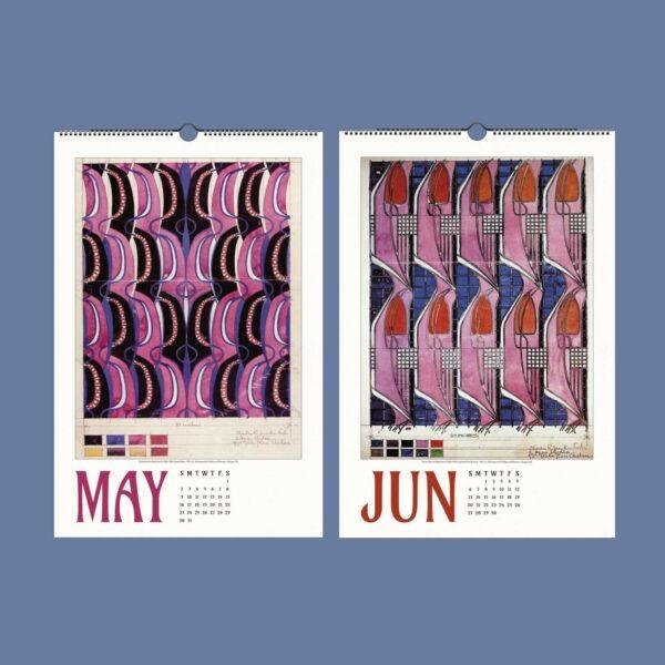 Charles Rennie Mackintosh Wall Calendar – Glasgow Artist, Modern Architecture, Architect Gifts, Semi-Glossy Paper