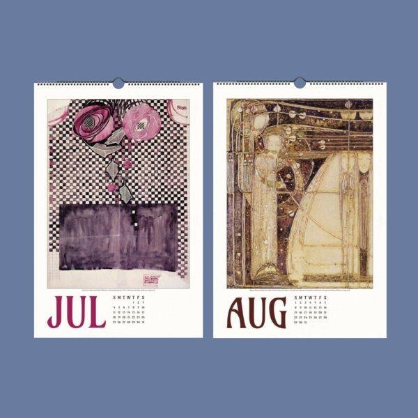 Charles Rennie Mackintosh Wall Calendar – Glasgow Artist, Modern Architecture, Architect Gifts, Semi-Glossy Paper