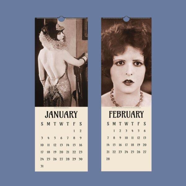 Clara Bow Wall Calendar – American actress, Roaring Twenties, Nostalgic Gift, Semi-Glossy Paper