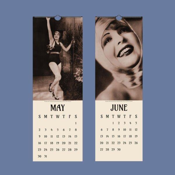 Clara Bow Wall Calendar – American actress, Roaring Twenties, Nostalgic Gift, Semi-Glossy Paper