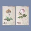Dietzsch Sisters Botanical Calendar – 18th Century Art, Painted Flowers, Semi-Glossy Paper