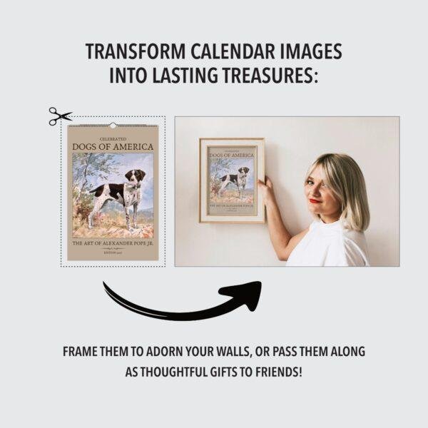 Dogs of America Wall Calendar – Alexander Pope Jr. , Celebrated Canines, Semi-Glossy Paper
