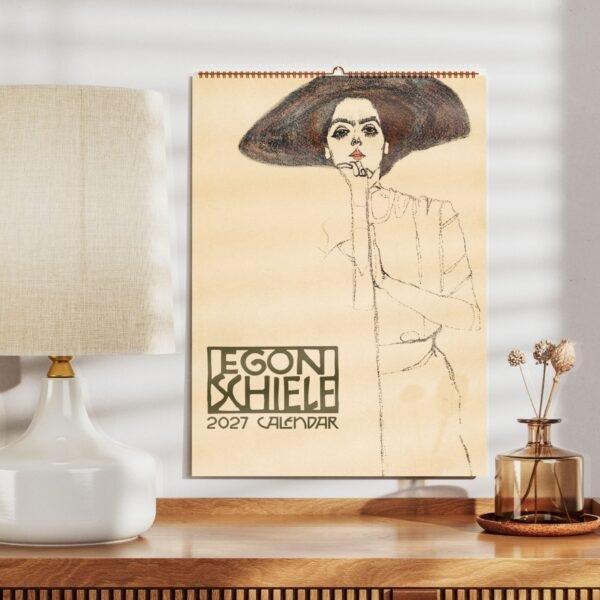 Egon Schiele Wall Calendar - Famous Artist, Expressionist Art, Semi-Glossy Paper