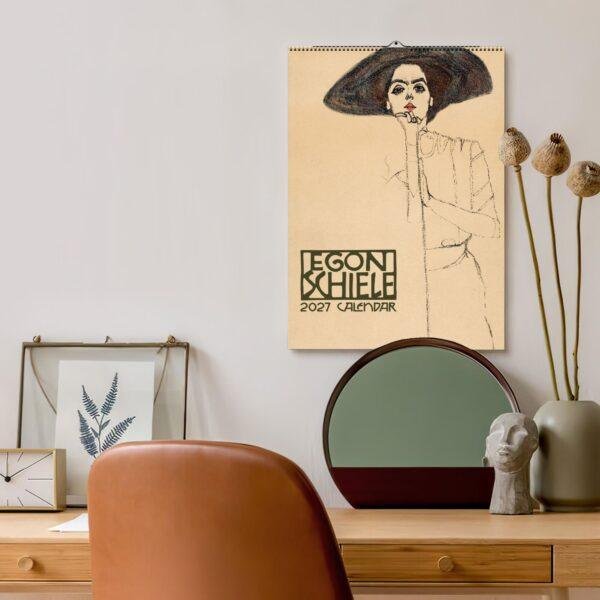 Egon Schiele Wall Calendar - Famous Artist, Expressionist Art, Semi-Glossy Paper