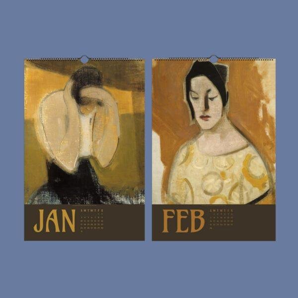 Helene Schjerfbeck Wall Calendar - Finish Artist, French Realism, Gift For Creatives, Semi-Glossy Paper