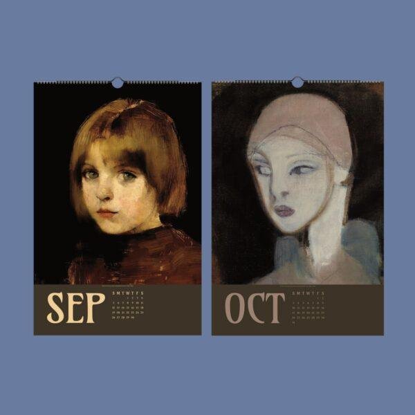 Helene Schjerfbeck Wall Calendar - Finish Artist, French Realism, Gift For Creatives, Semi-Glossy Paper
