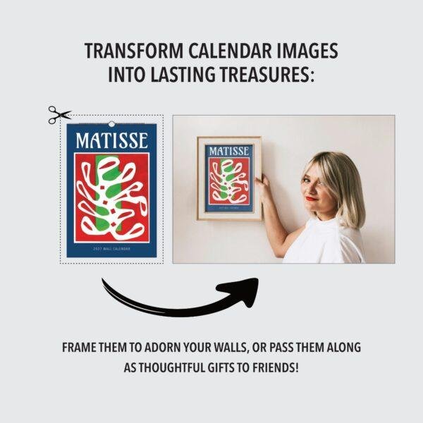 Henri Matisse Art Wall Calendar - French Artist, Abstract Artwork, Fauvism Painting, Semi-Glossy Paper