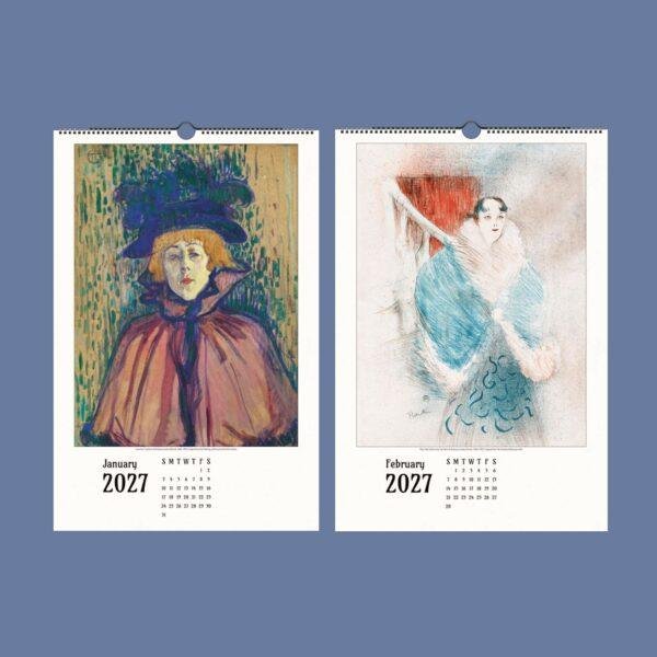 Toulouse Lautrec Wall Calendar – French Artist, Moulin Rouge, Art Lover Gift, Semi-Glossy Paper