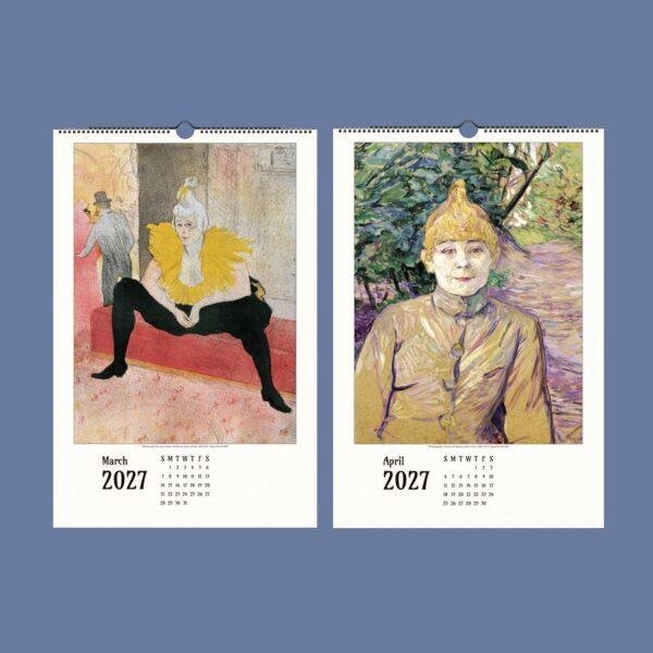 Toulouse Lautrec Wall Calendar – French Artist, Moulin Rouge, Art Lover Gift, Semi-Glossy Paper