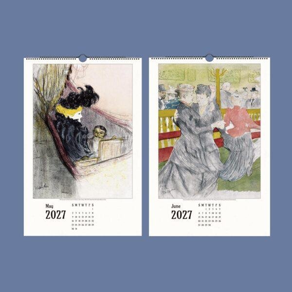 Toulouse Lautrec Wall Calendar – French Artist, Moulin Rouge, Art Lover Gift, Semi-Glossy Paper