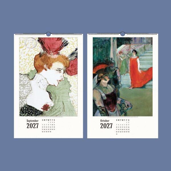 Toulouse Lautrec Wall Calendar – French Artist, Moulin Rouge, Art Lover Gift, Semi-Glossy Paper