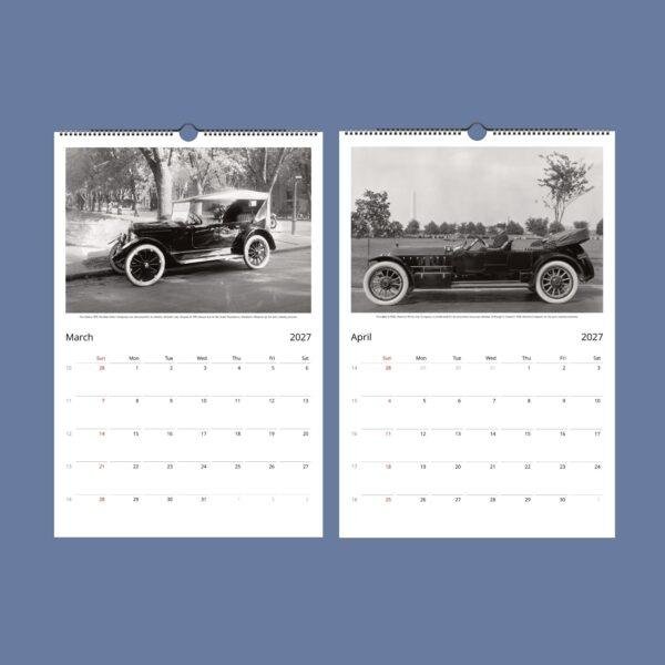 American Car Calendar – Thoughtful Gifts Men, 1920s Classic Cars, Semi-Glossy Paper