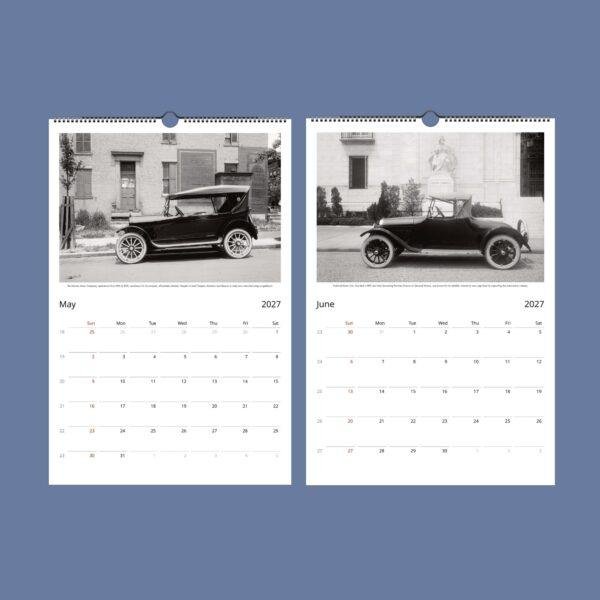 American Car Calendar – Thoughtful Gifts Men, 1920s Classic Cars, Semi-Glossy Paper