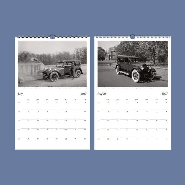 American Car Calendar – Thoughtful Gifts Men, 1920s Classic Cars, Semi-Glossy Paper