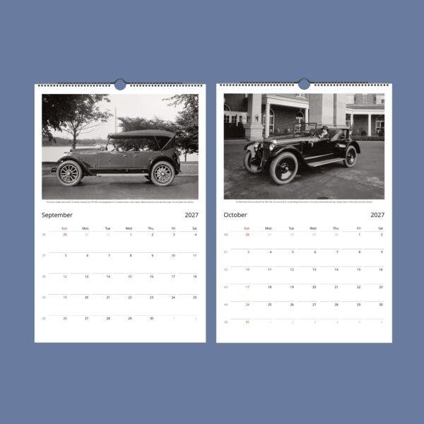 American Car Calendar – Thoughtful Gifts Men, 1920s Classic Cars, Semi-Glossy Paper