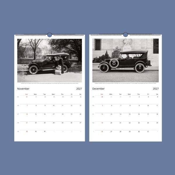 American Car Calendar – Thoughtful Gifts Men, 1920s Classic Cars, Semi-Glossy Paper