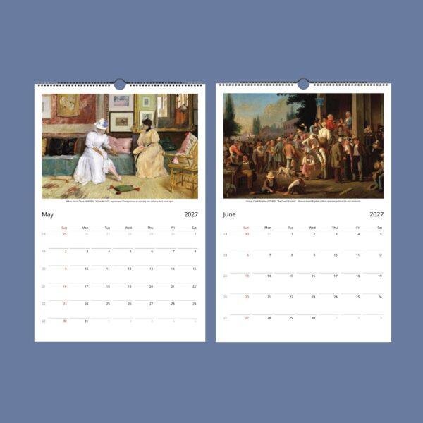 Classic American Art Calendar – Artist Tribute, Famous Paintings, Semi-Glossy Paper