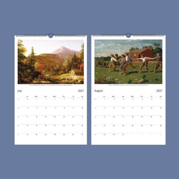 Classic American Art Calendar – Artist Tribute, Famous Paintings, Semi-Glossy Paper