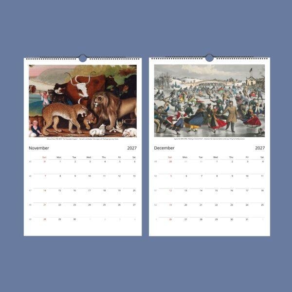 Classic American Art Calendar – Artist Tribute, Famous Paintings, Semi-Glossy Paper