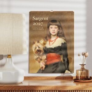 Sargent 2027 calendar on wooden table.