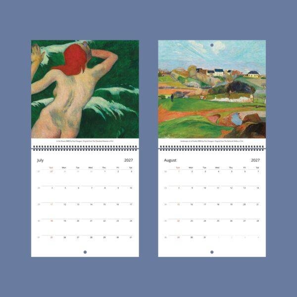 Paul Gauguin Wall Calendar – French Artist, Post Impressionism, Symbolist Art, Semi-Gloss Paper