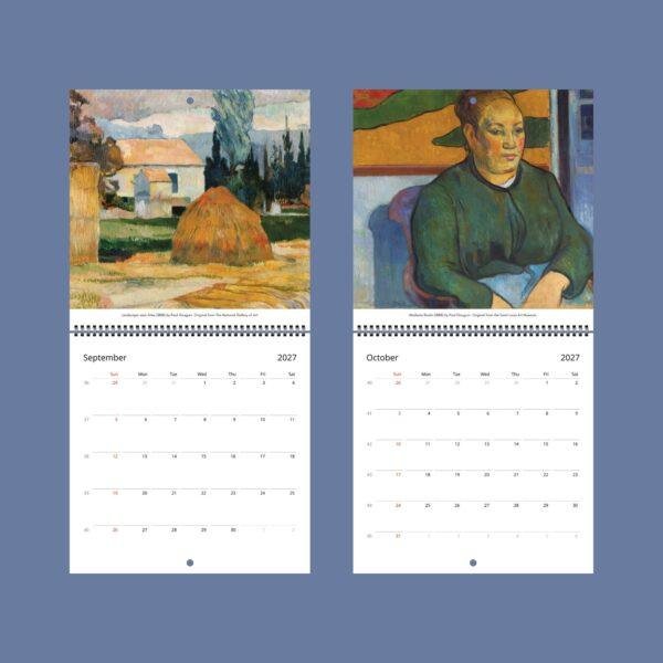 Paul Gauguin Wall Calendar – French Artist, Post Impressionism, Symbolist Art, Semi-Gloss Paper