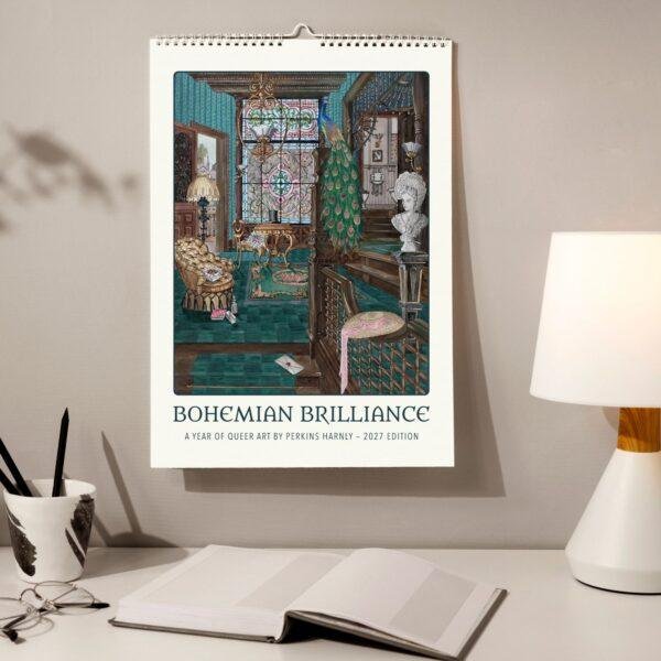 Perkins Harnly Wall Calendar – Queer Artist, Art Deco Vibes, Semi-Glossy Paper