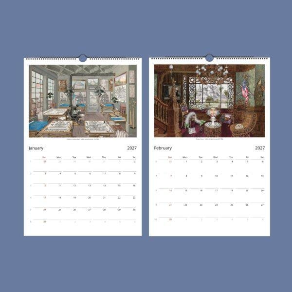 Perkins Harnly Wall Calendar – Queer Artist, Art Deco Vibes, Semi-Glossy Paper