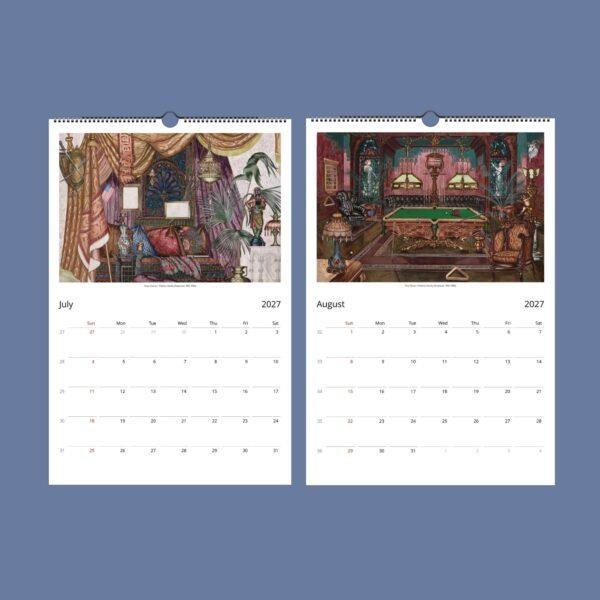 Perkins Harnly Wall Calendar – Queer Artist, Art Deco Vibes, Semi-Glossy Paper
