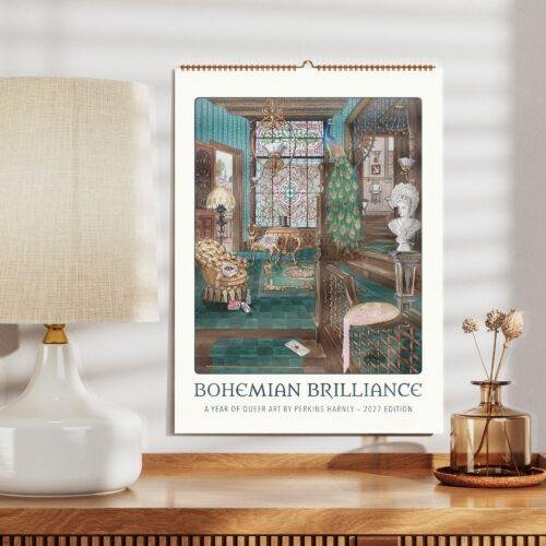 Perkins Harnly Wall Calendar – Queer Artist, Art Deco Vibes, Semi-Glossy Paper