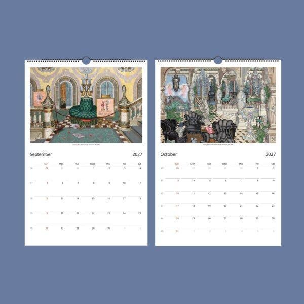Perkins Harnly Wall Calendar – Queer Artist, Art Deco Vibes, Semi-Glossy Paper