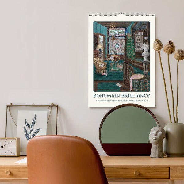 Perkins Harnly Wall Calendar – Queer Artist, Art Deco Vibes, Semi-Glossy Paper
