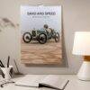 Vintage Racing Calendar - Retro Race Art, Car Lover Gift, Semi-Glossy Paper